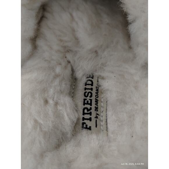 Dearfoams Fireside Women size 10 Sydney Genuine Shearling Moccasin Slippers soft - Picture 10 of 12